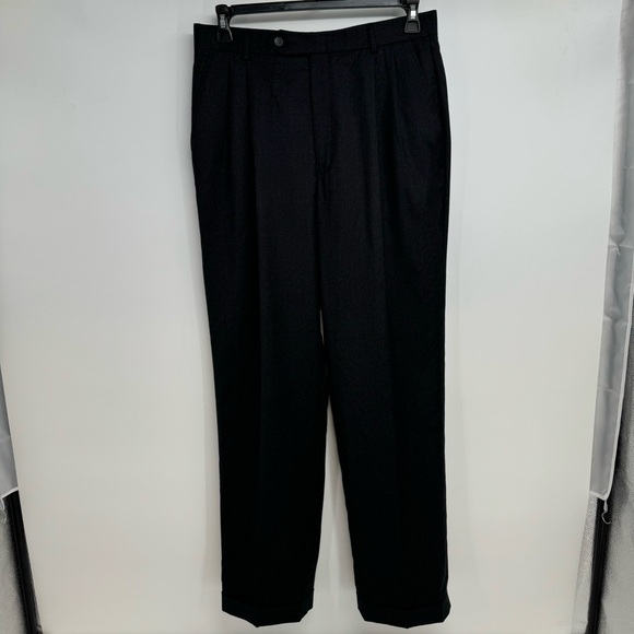 NWT Brooks Brothers Dress Pants Mens 34x32.5 Wool Stretch Cuffed Trousers